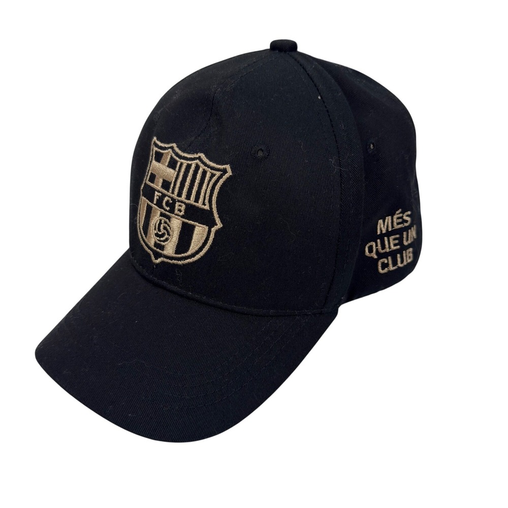 Barcelona BARCA FCB Black & Gold Cap Hat Adjustable Official Licensed Product